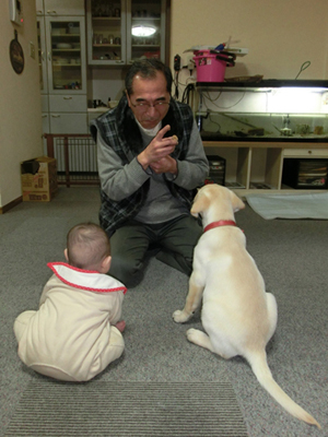 犬も孫もしつけは一緒